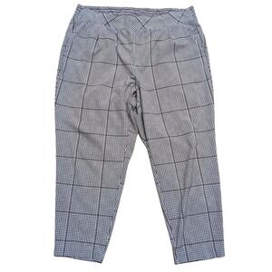 Torrid Plus 2 2X Dress Pants Black White Houndstooth Plaid Ankle Work Career